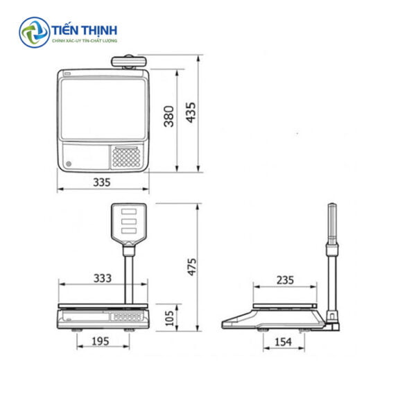 Cân điện tử tính giá PR-II 3kg - Hình ảnh 2