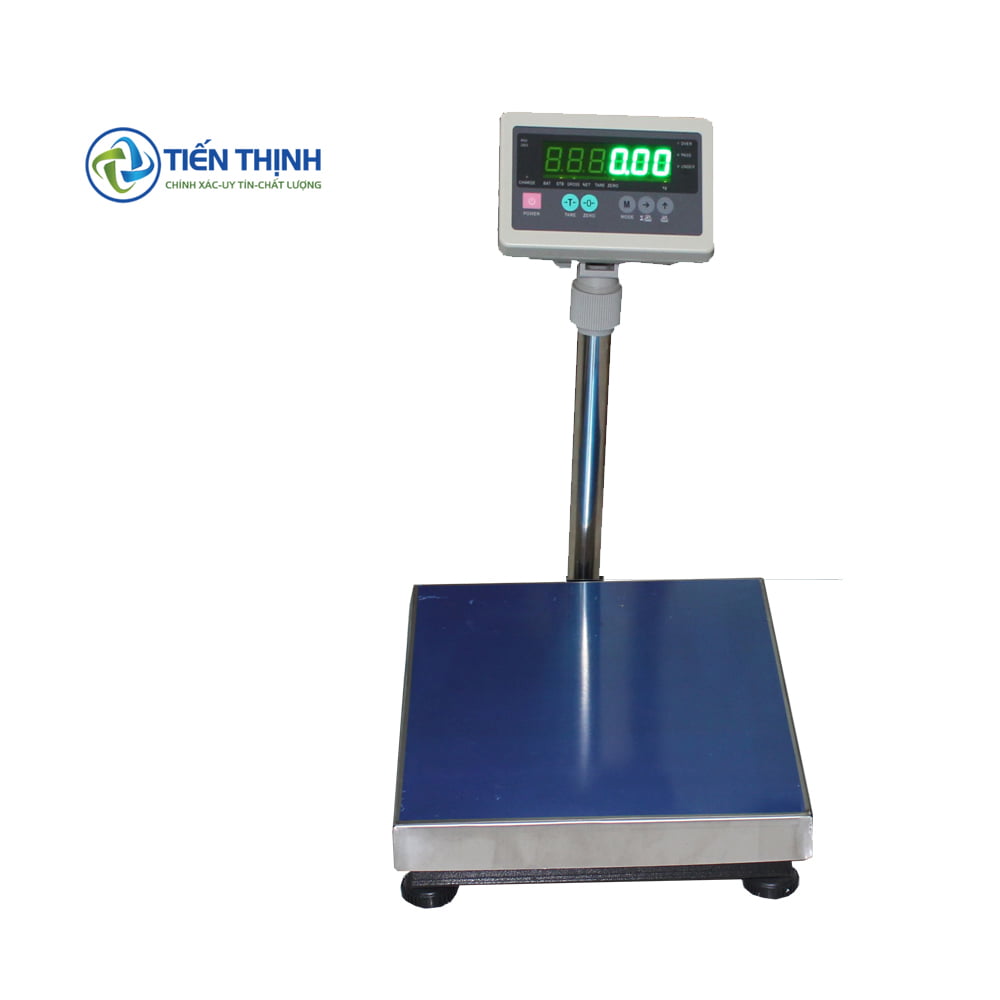 Cân điện tử công nghiệp với màn hình hiển thị số màu xanh lá cây.