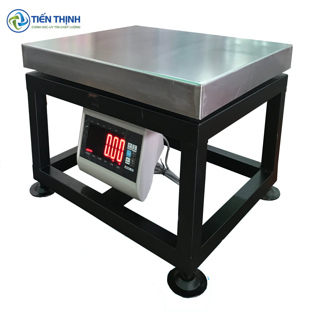Cân điện tử bàn inox, thiết kế đơn giản, chắc chắn cho công nghiệp.