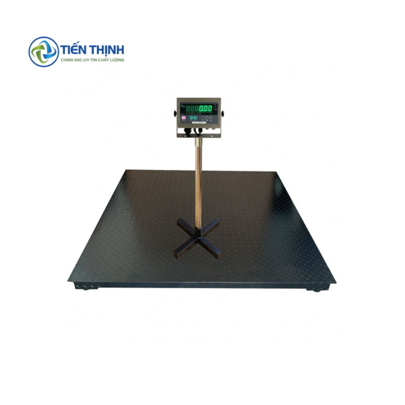 Cân điện tử sàn lớn, thiết kế chắc chắn, dùng trong công nghiệp.