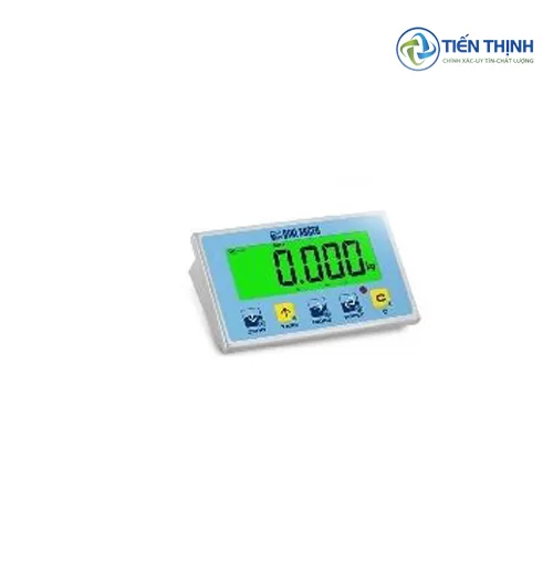 Màn hình hiển thị cân điện tử màu xanh lá, thiết kế hiện đại.