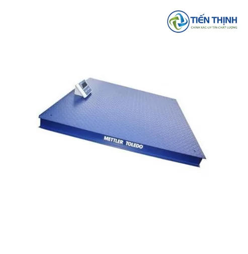 Cân điện tử nền tảng lớn, màu xanh dương, dùng trong công nghiệp.