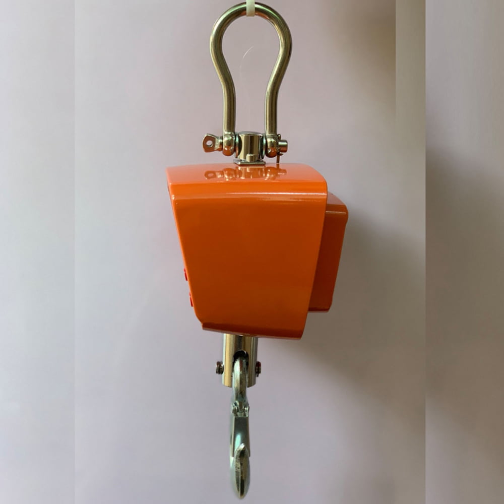 Tời xích điện màu cam, thiết kế chắc chắn cho công nghiệp.