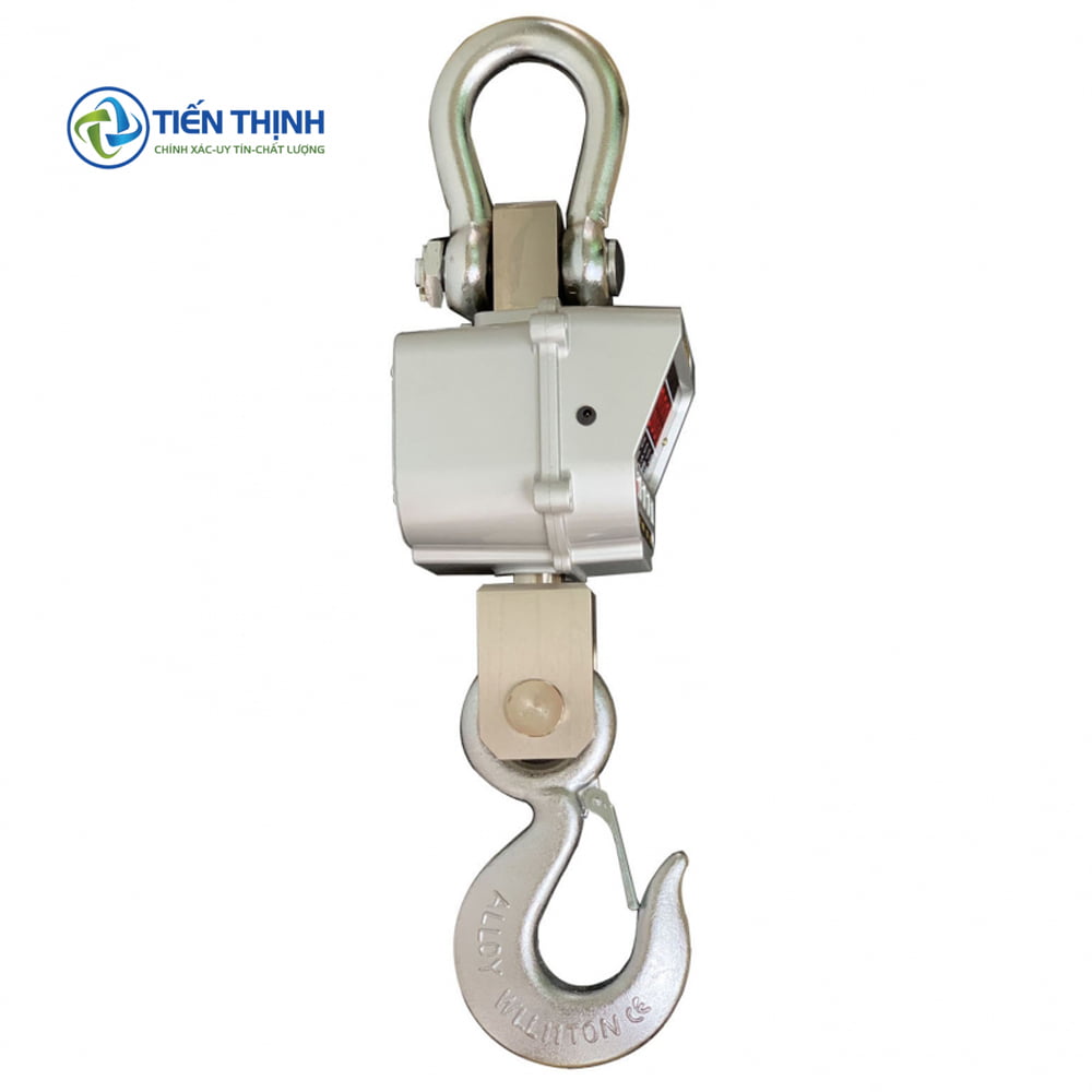 Móc treo tải điện tử màu bạc, thiết kế chắc chắn, chuyên dụng.