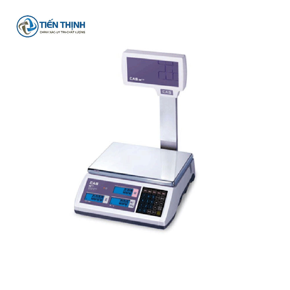 Cân điện tử CAS SP, thiết kế hiện đại, dùng trong siêu thị và cửa hàng.