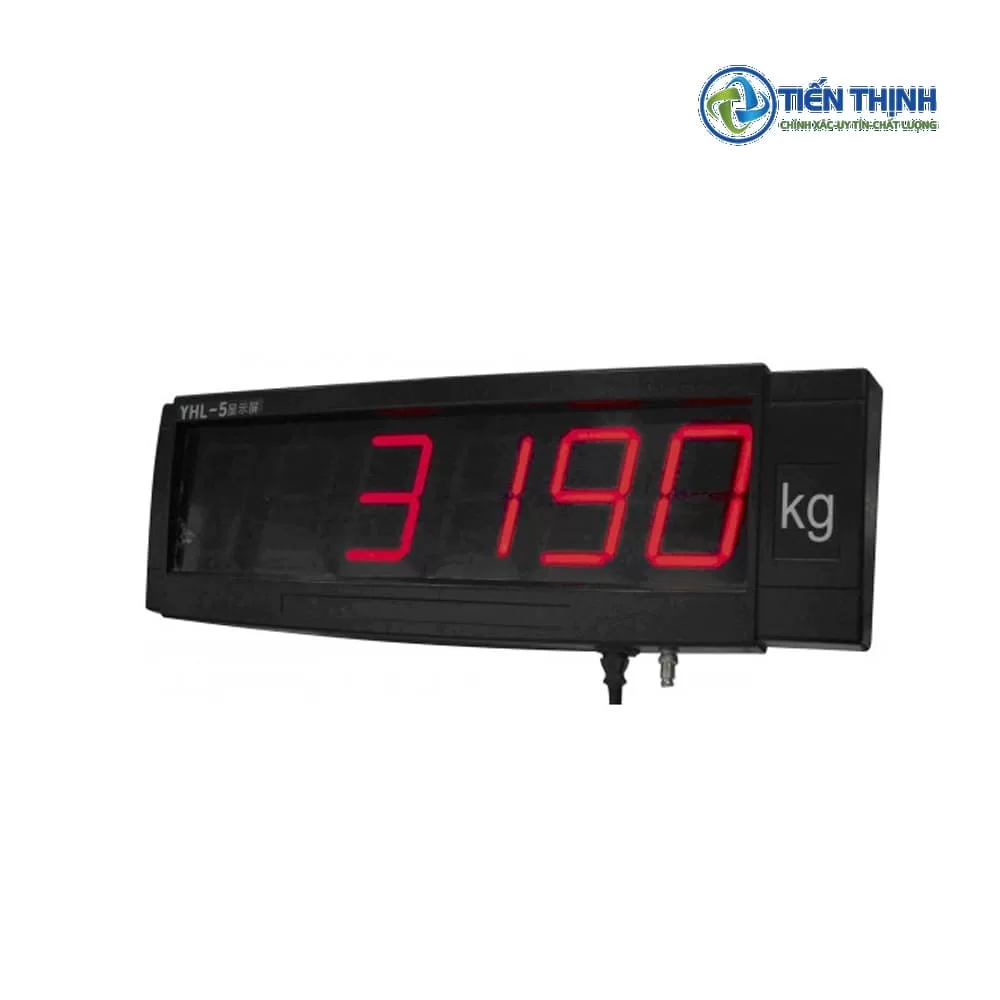 Cân điện tử hiển thị số 3190 kg trên nền đen nổi bật.