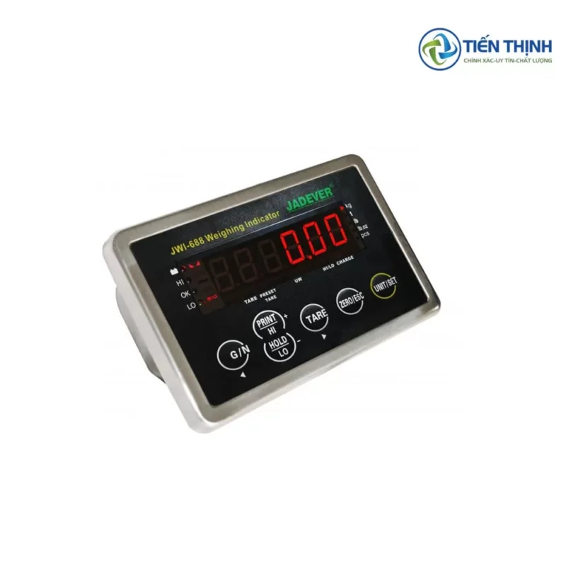 Chỉ thị cân điện tử JWI-638 Jadever, thiết kế hiện đại, dễ sử dụng.