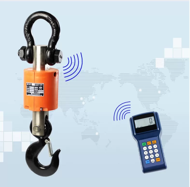 Cân điện tử công nghiệp với thiết kế nhỏ gọn, hiện đại và điều khiển từ xa.