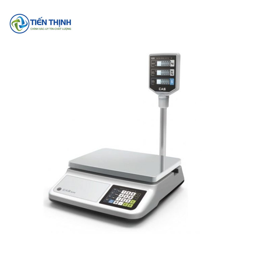 Cân điện tử CAS kiểu dáng hiện đại, dùng trong siêu thị, cửa hàng.
